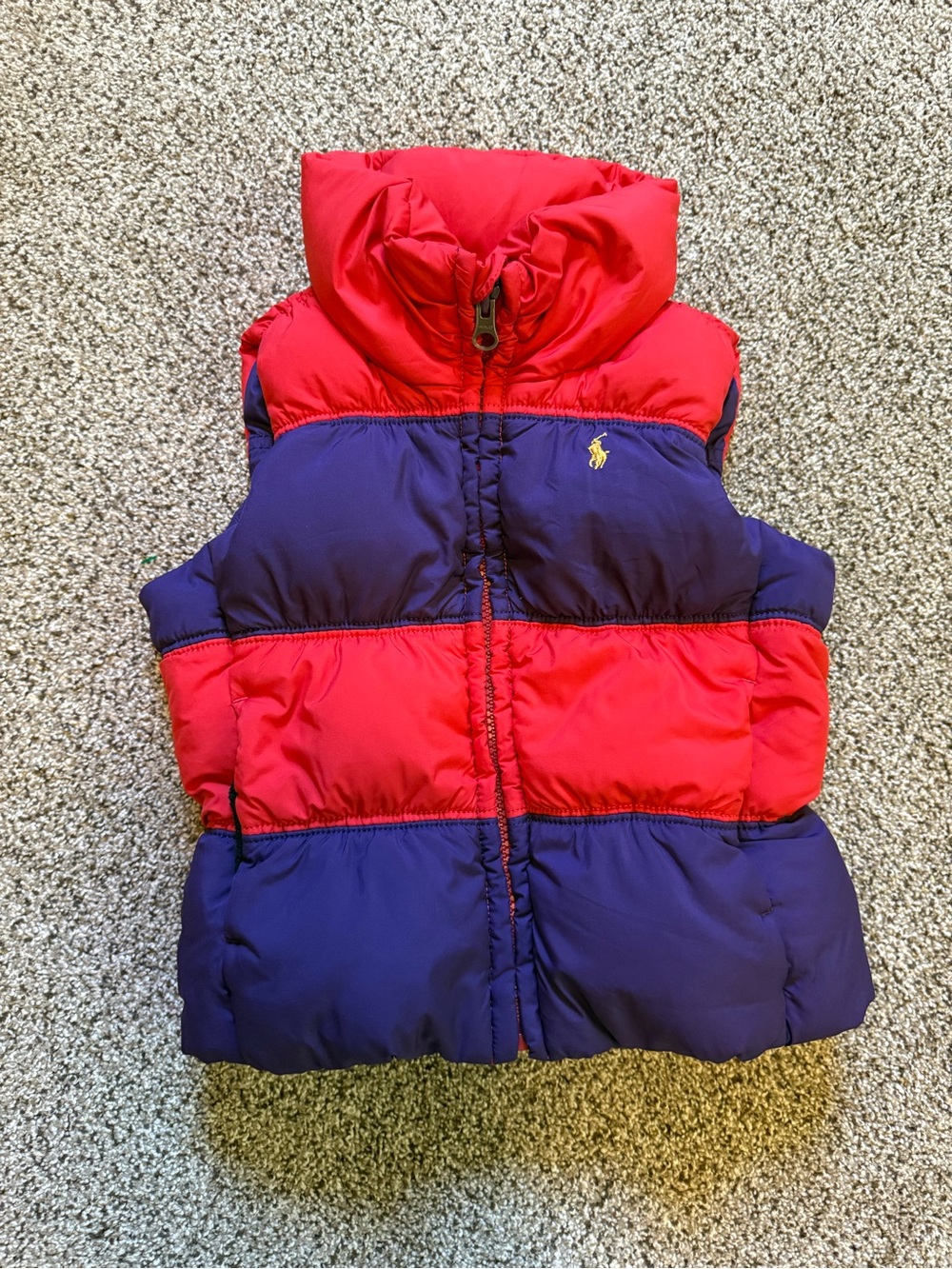 Kids Ralph Lauren Red & Navy Puffer Vest
